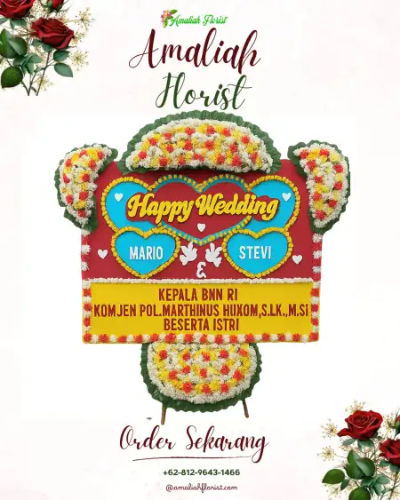 Papan Bunga Pernikahan Sawang